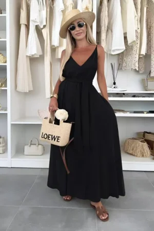 Ivoria maxi ruha fekete