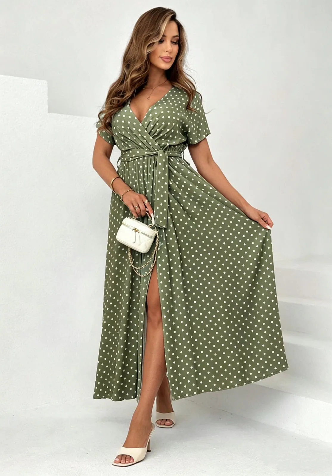 Beatrix maxi ruha olíva - Image 2
