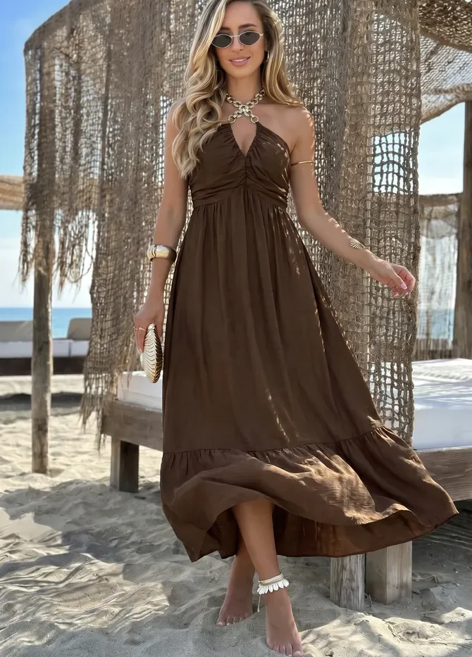 Nicella maxi ruha barna