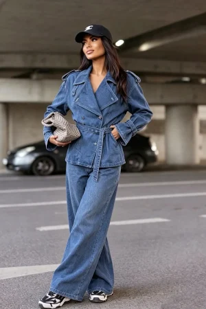Mirabelle jeans szett sky
