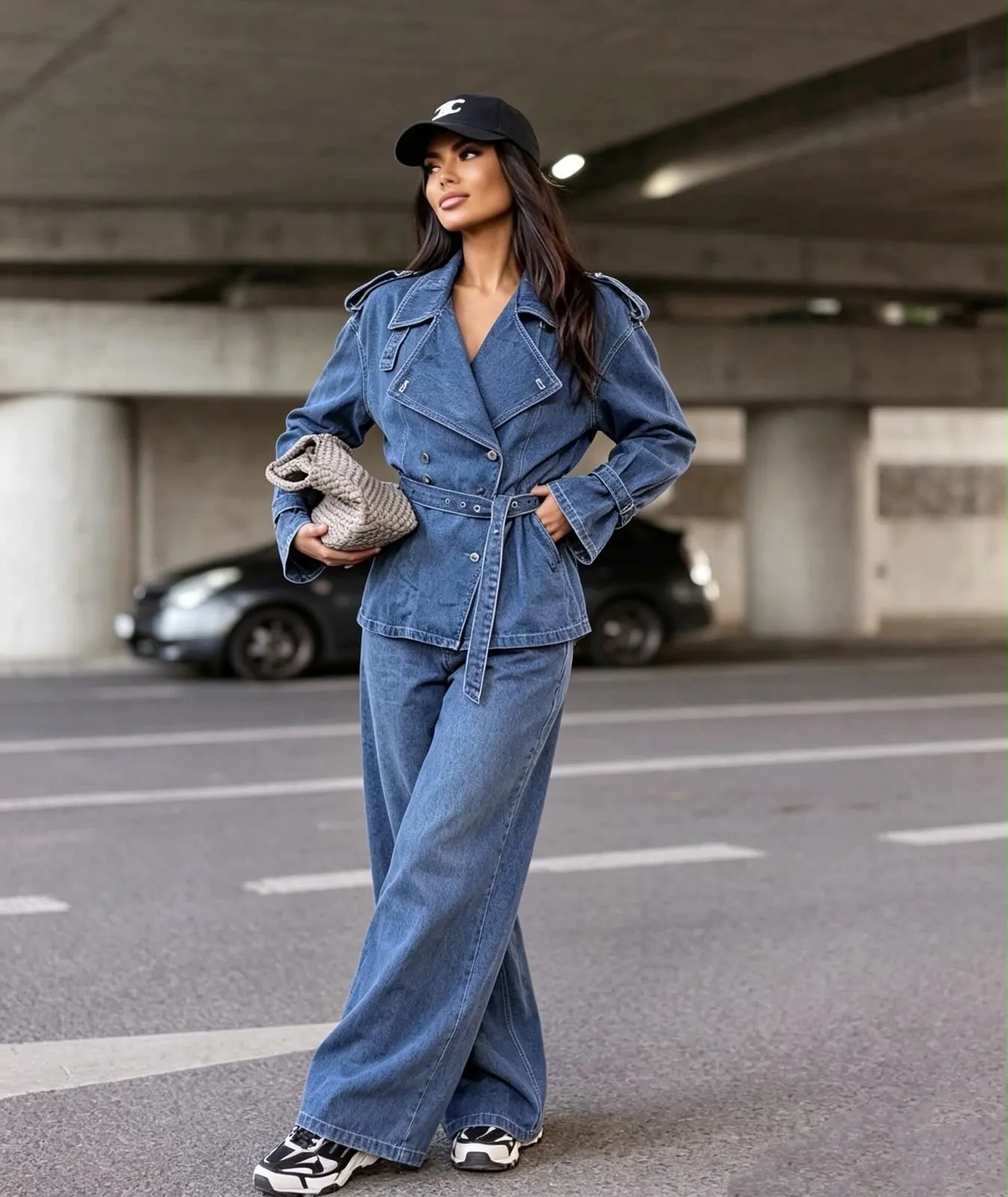 Mirabelle jeans szett sky