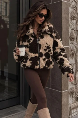 Olesya polár kabát bicolor